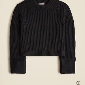 J. Crew Women's Ribbed Black Sweater